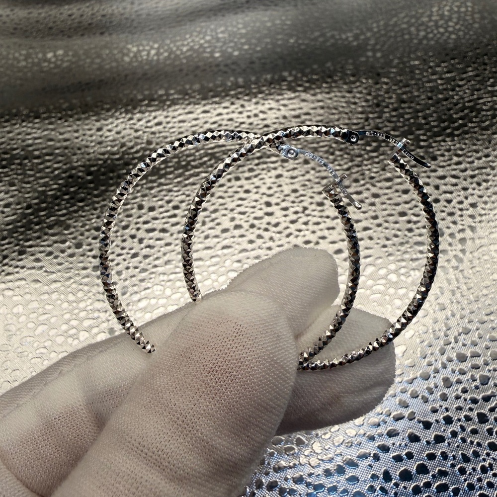 New silver hoops